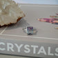 Rainbow Fluorite Square Silver Adjustable Ring No 119