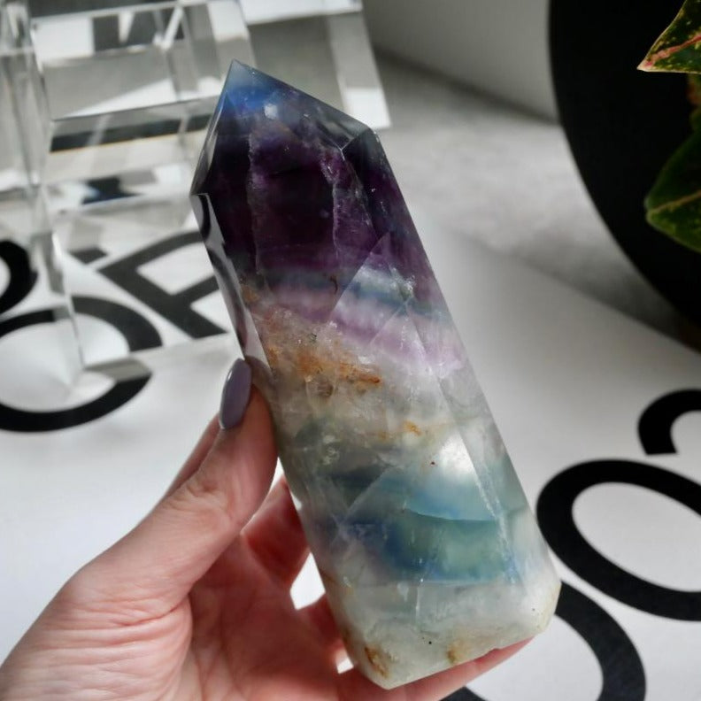 Rainbow Fluorite Tower No 359