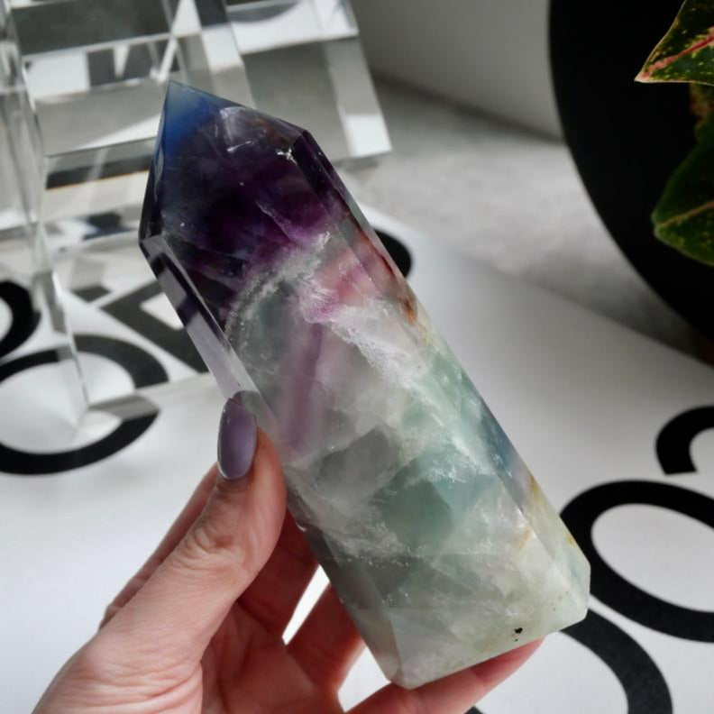 Rainbow Fluorite Tower No 359