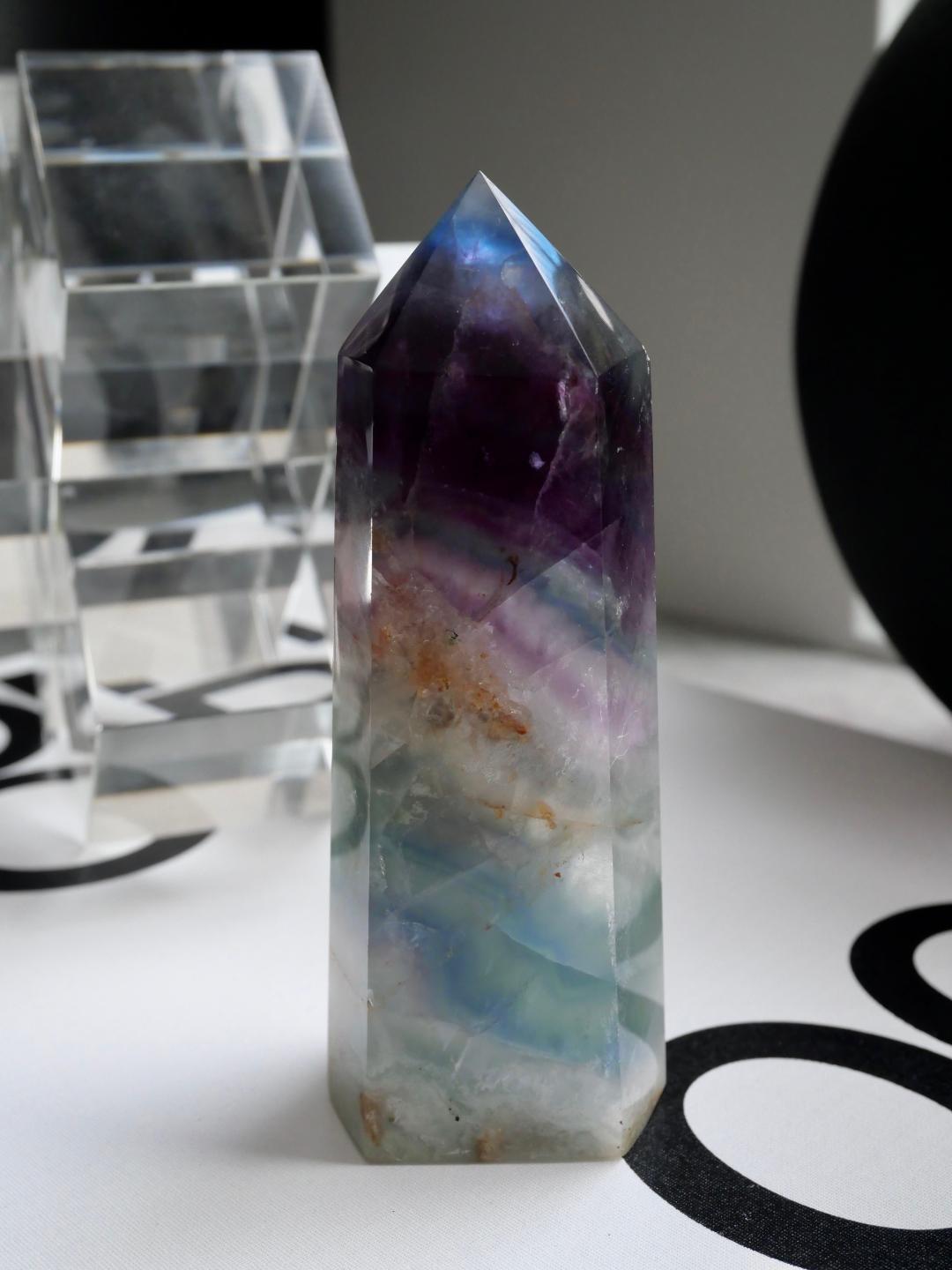 Rainbow Fluorite Tower No 359