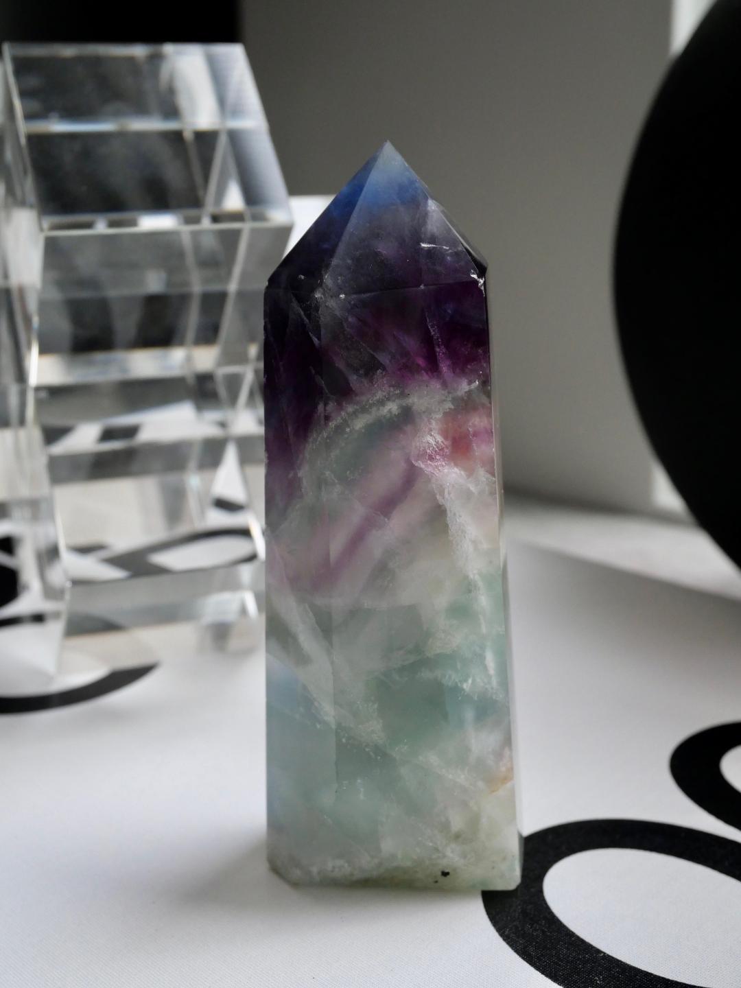 Rainbow Fluorite Tower No 359