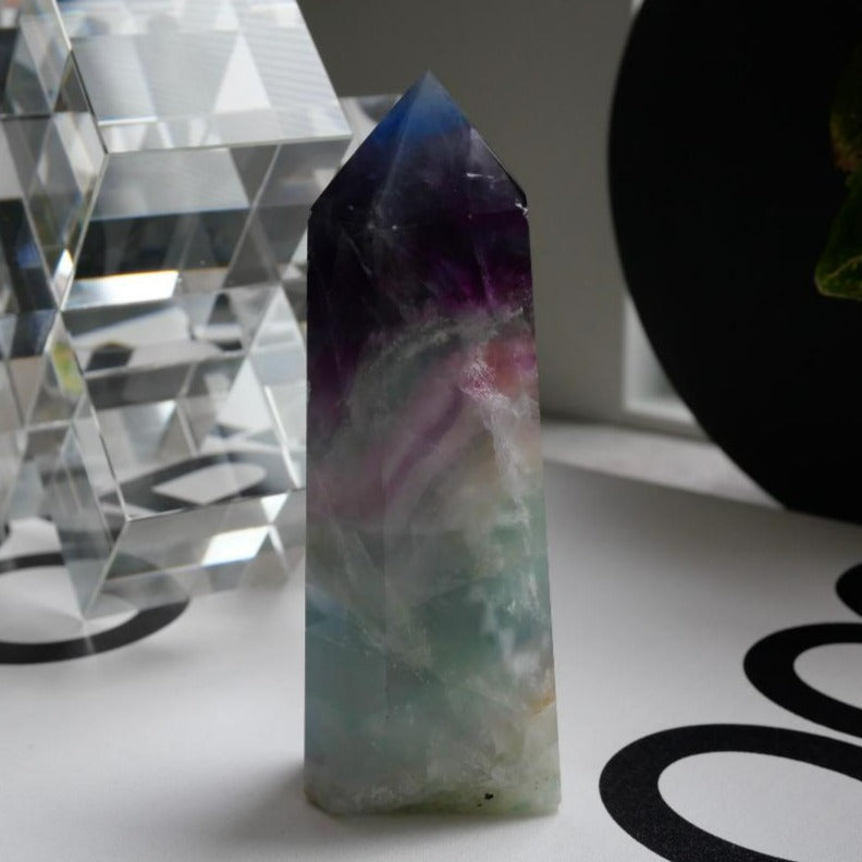 Rainbow Fluorite Tower No 359