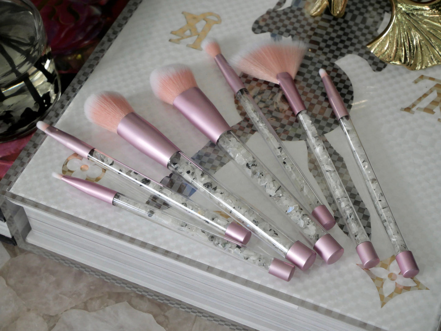 Rainbow Moonstone Set of 7 Make Up Brushes