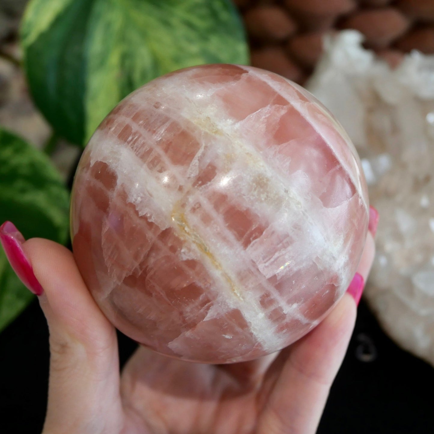 Rose Calcite Sphere No 72