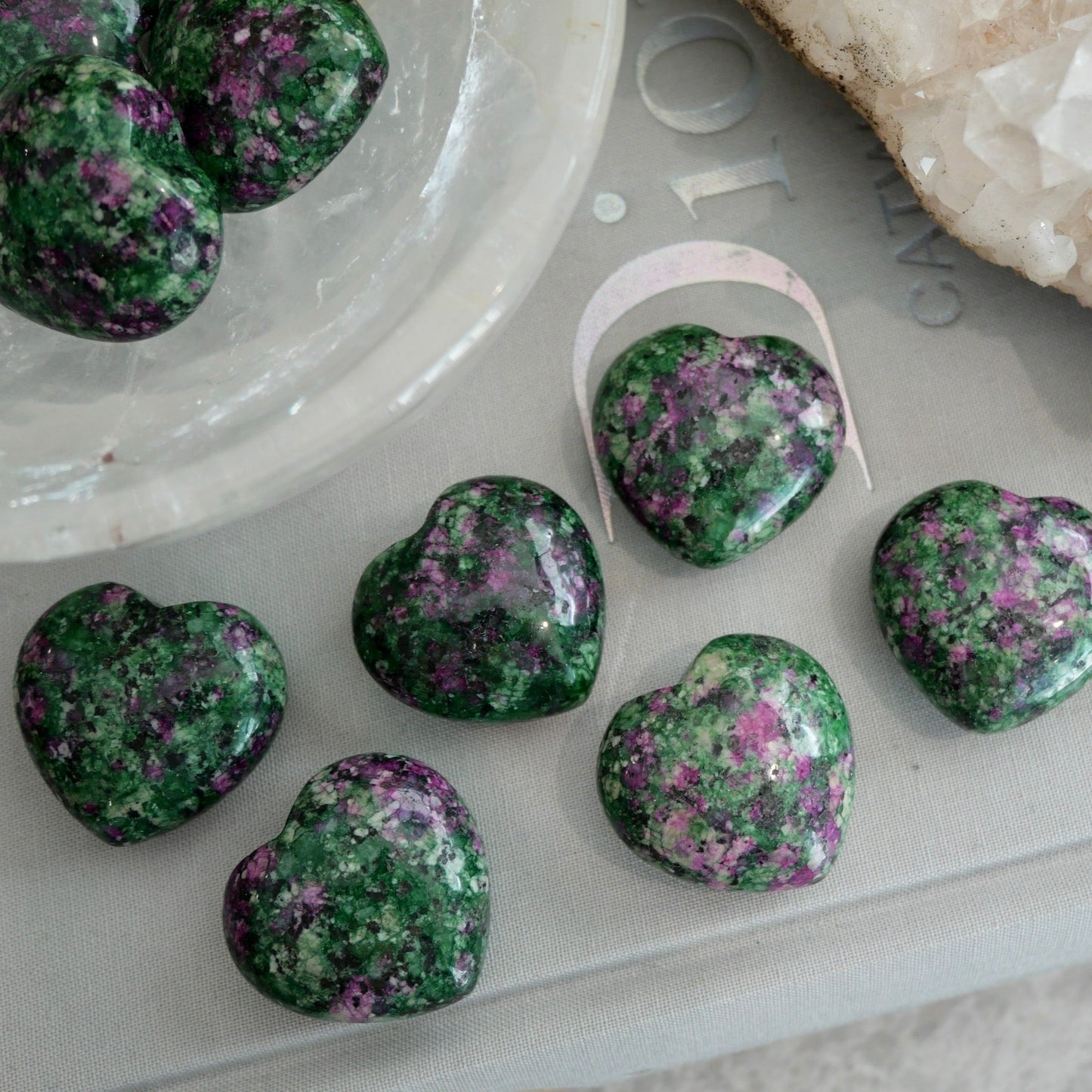 Ruby Zoisite Small Hearts