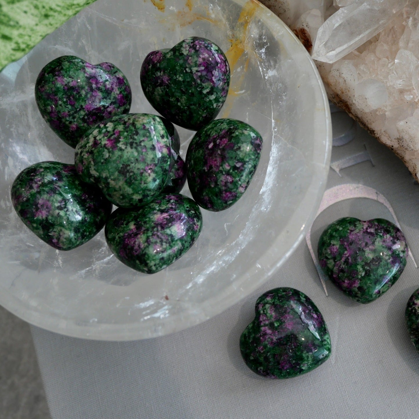 Ruby Zoisite Small Hearts