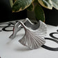 Silver Ginkgo Leaf Sphere Stand
