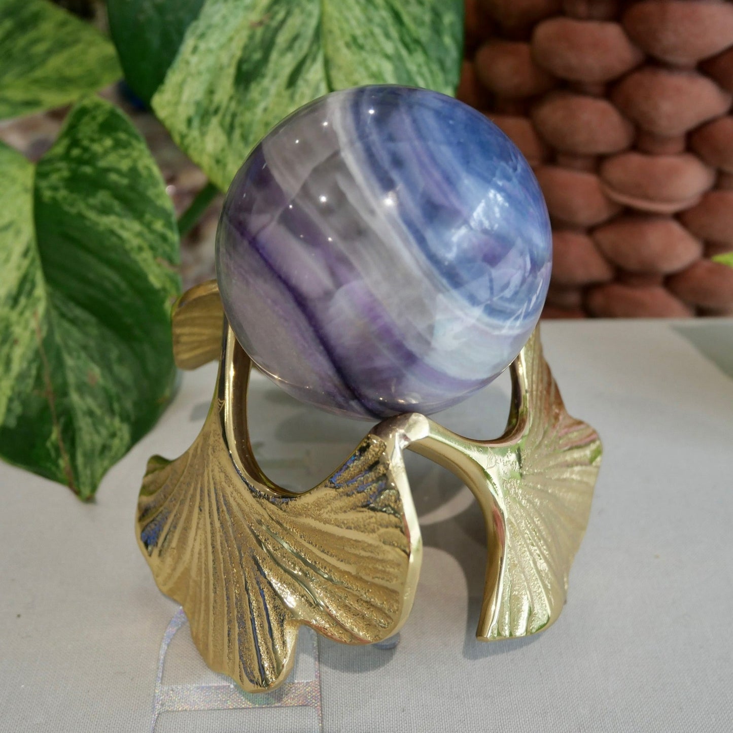 Silky Fluorite Sphere No 43