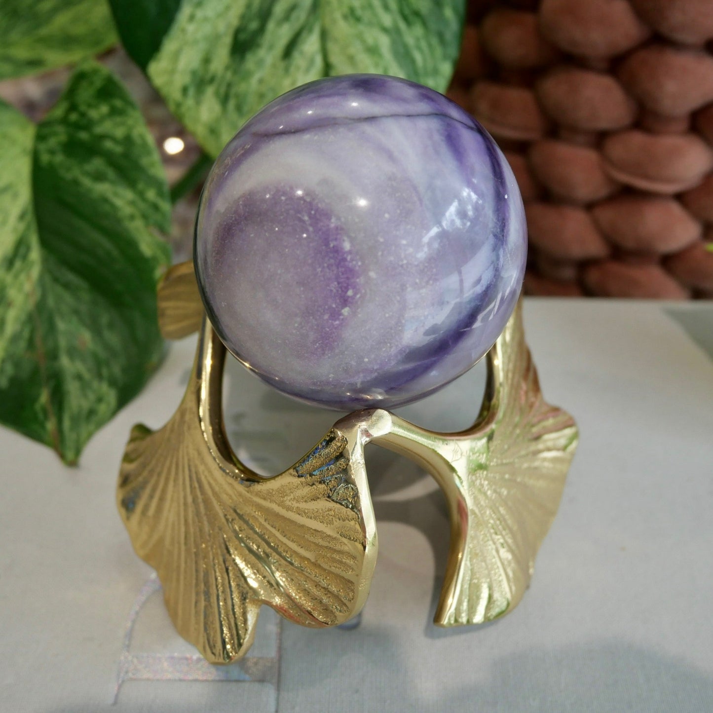 Silky Fluorite Sphere No 43