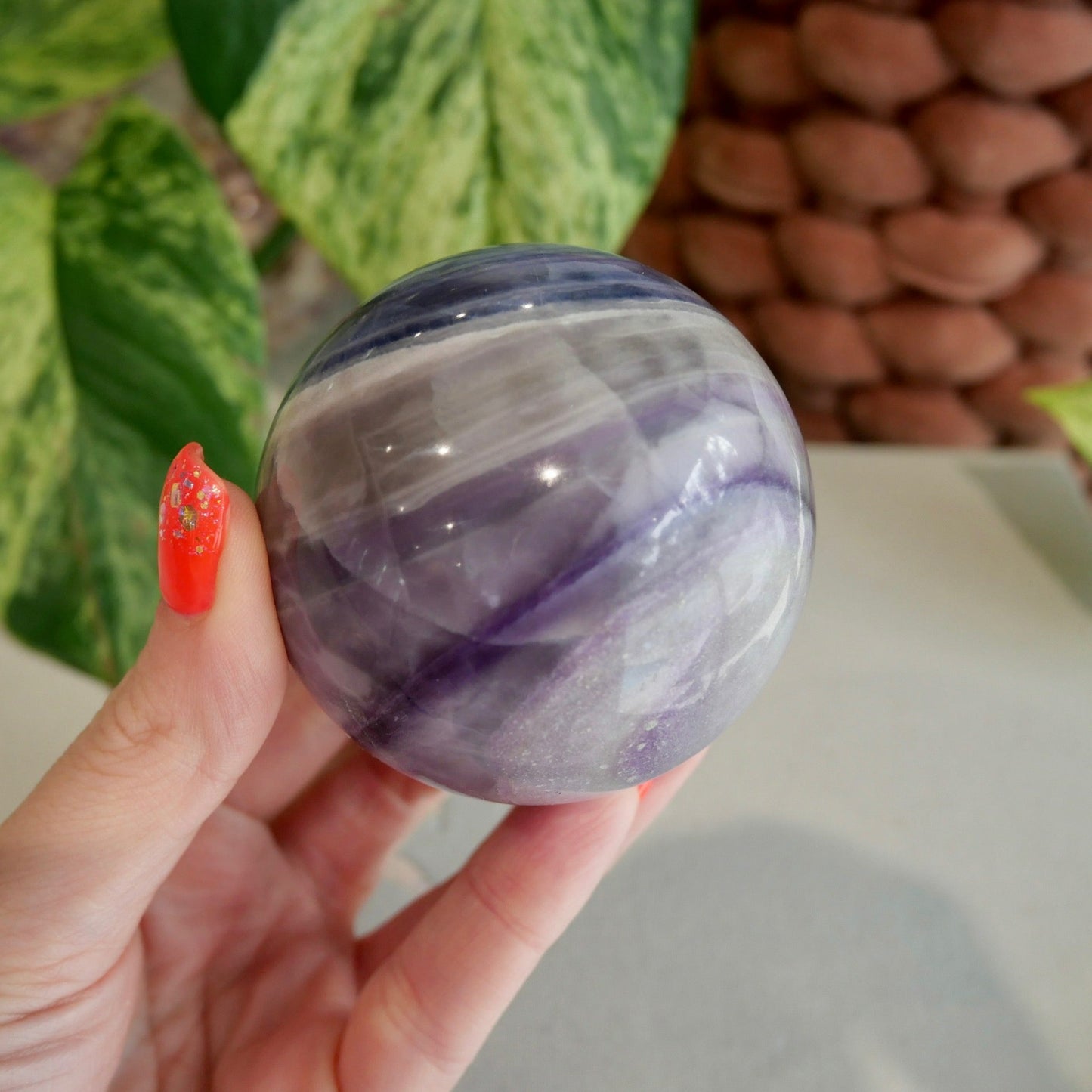 Silky Fluorite Sphere No 43