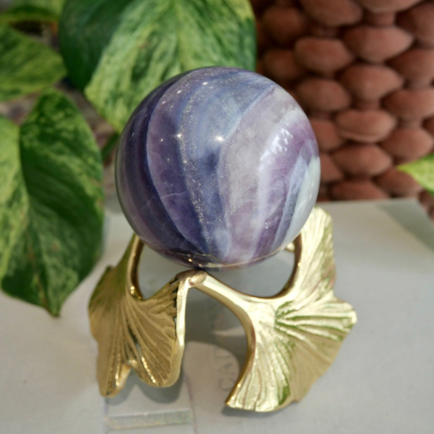 Silky Fluorite Sphere No 138