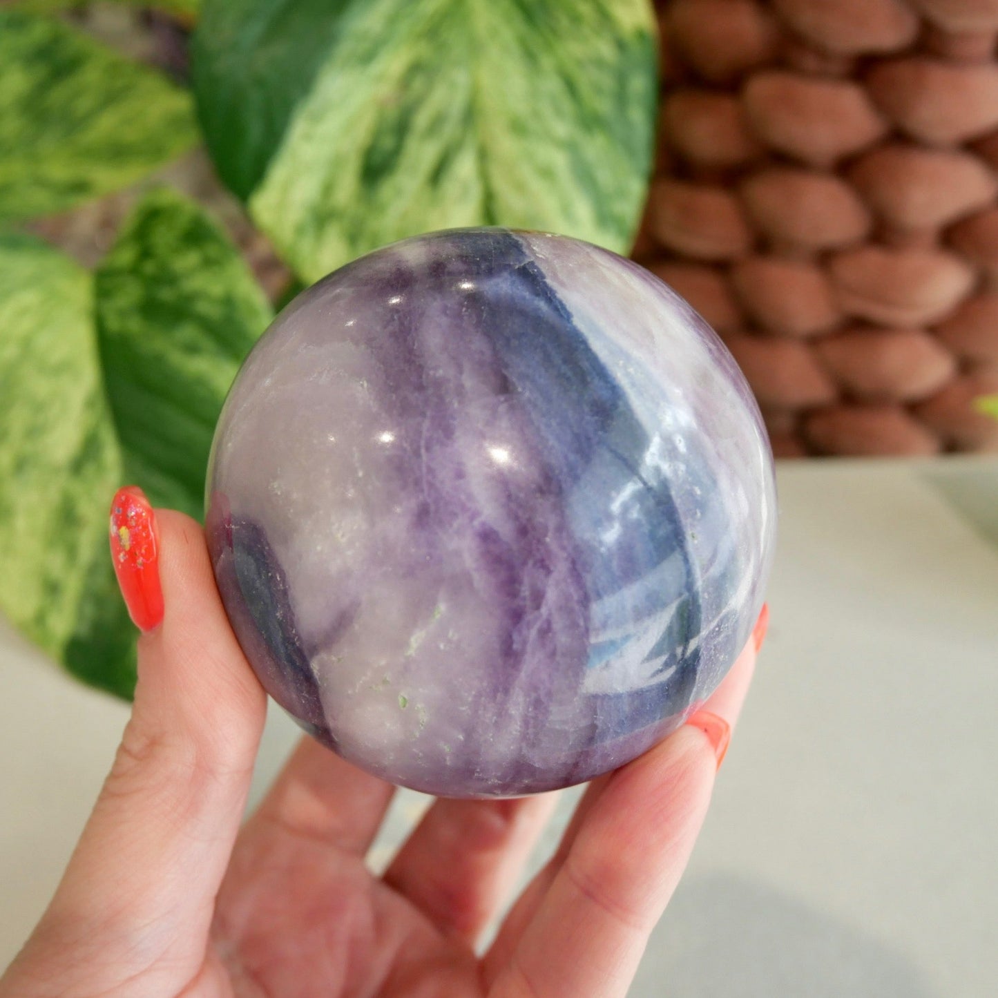 Silky Fluorite Sphere No 138