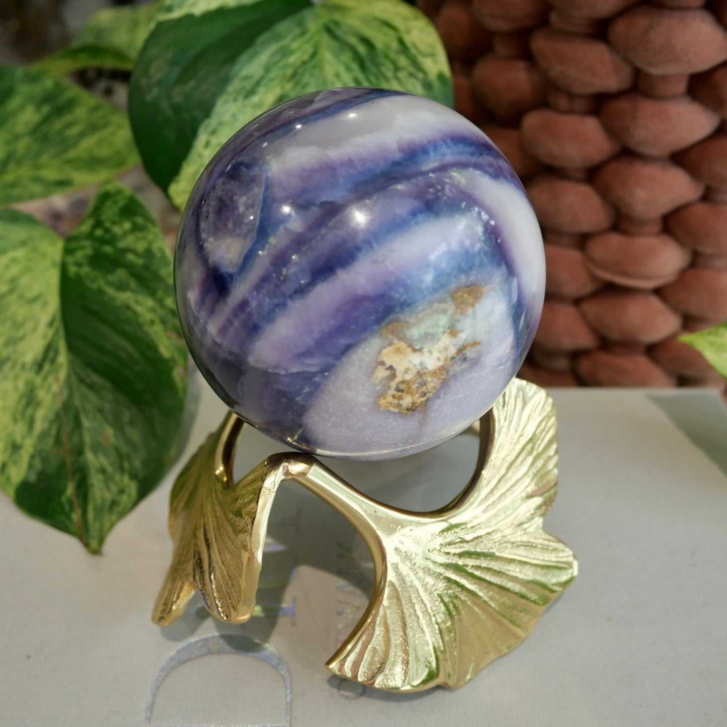 Silky Fluorite Sphere No 139