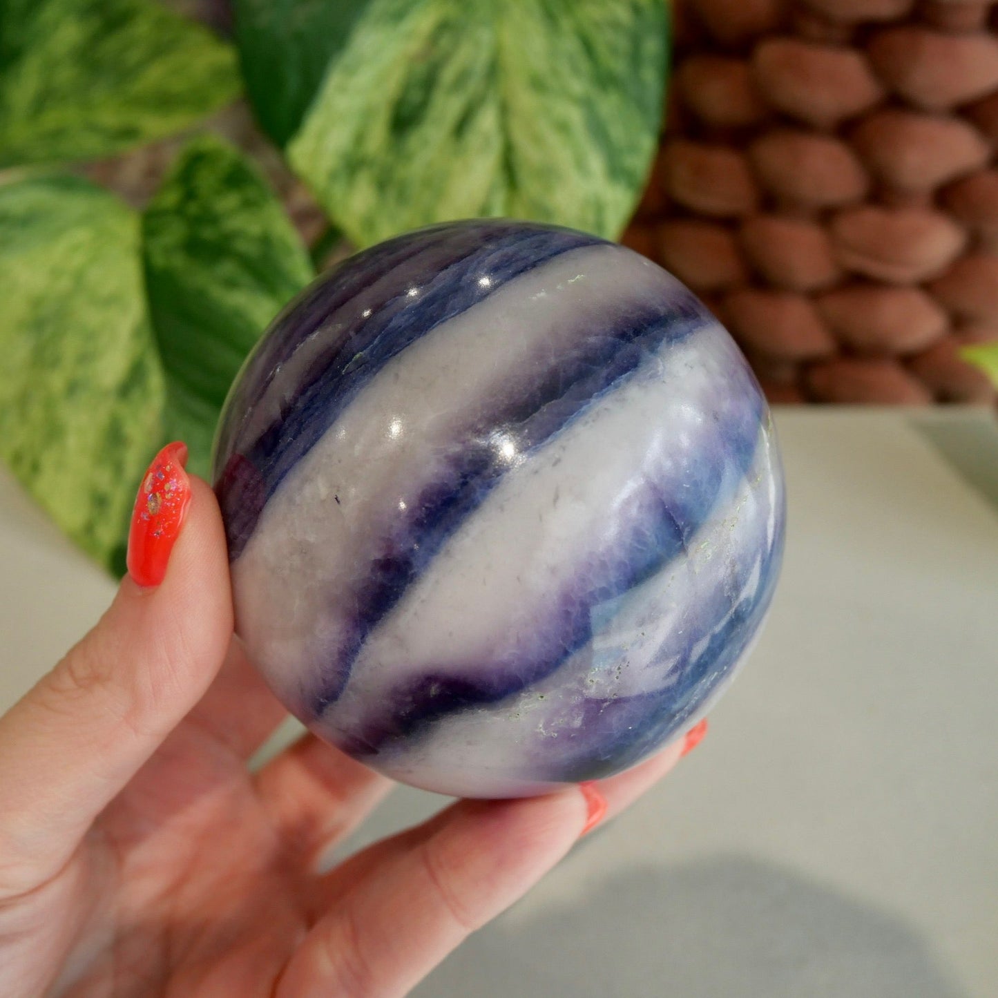 Silky Fluorite Sphere No 139