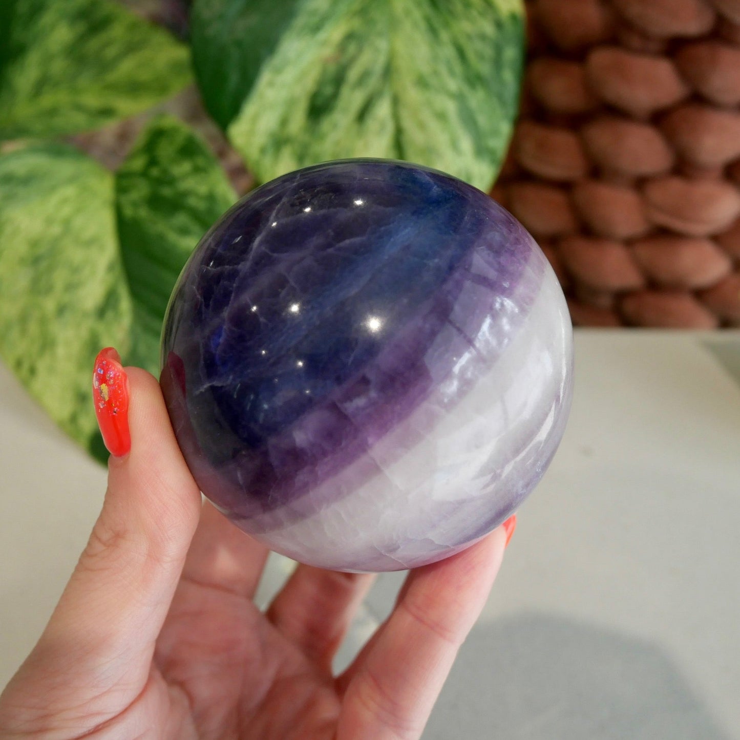 Silky Fluorite Sphere No 140