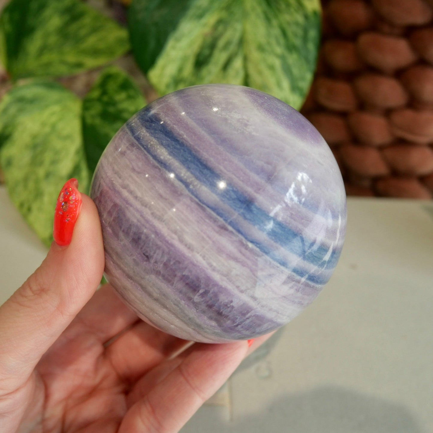 Silky Fluorite Sphere No 141