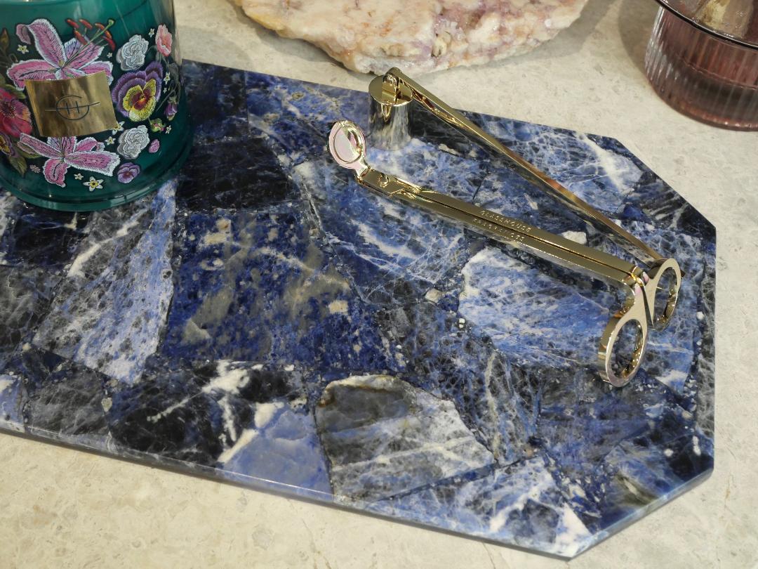 Sodalite Rectangle Platter with angled edges
