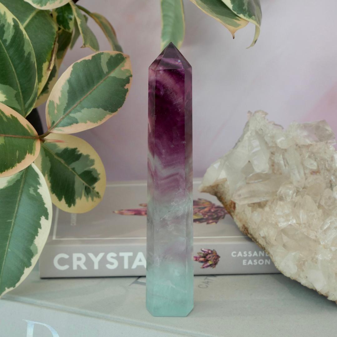 Watermelon Fluorite Tower No 218