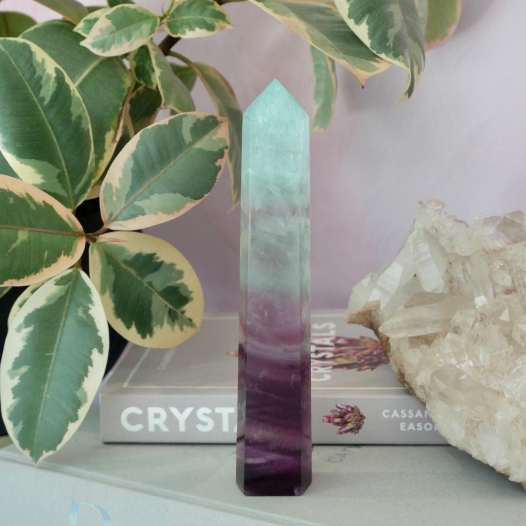 Watermelon Fluorite Tower No 219