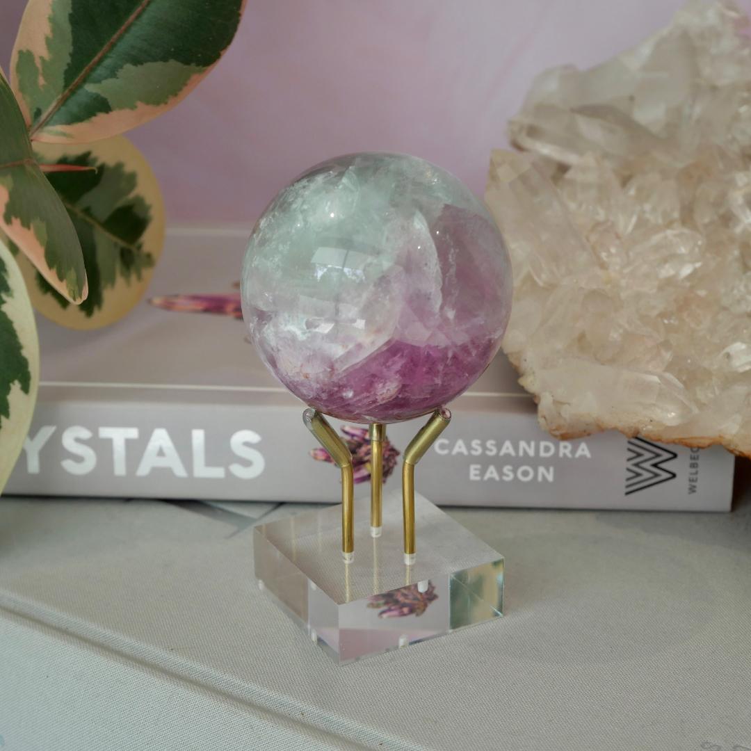 Watermelon Fluorite Sphere No 162