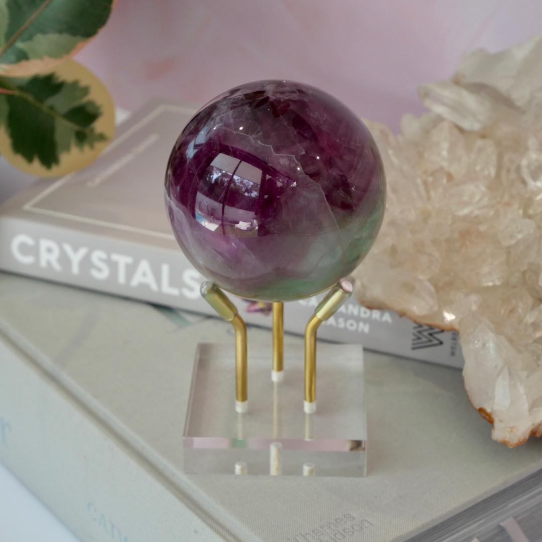 Watermelon Fluorite Sphere No 164