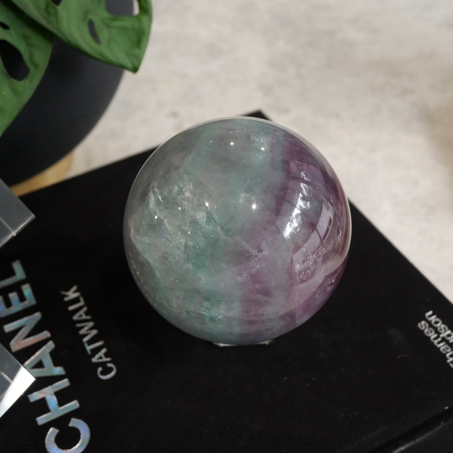 Watermelon Fluorite 78mm Sphere No 165