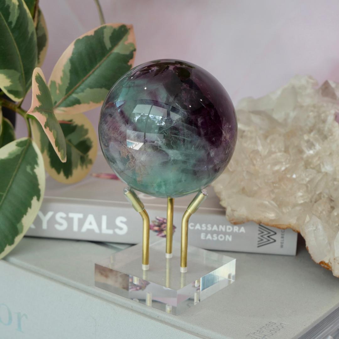 Watermelon Fluorite Sphere No 166