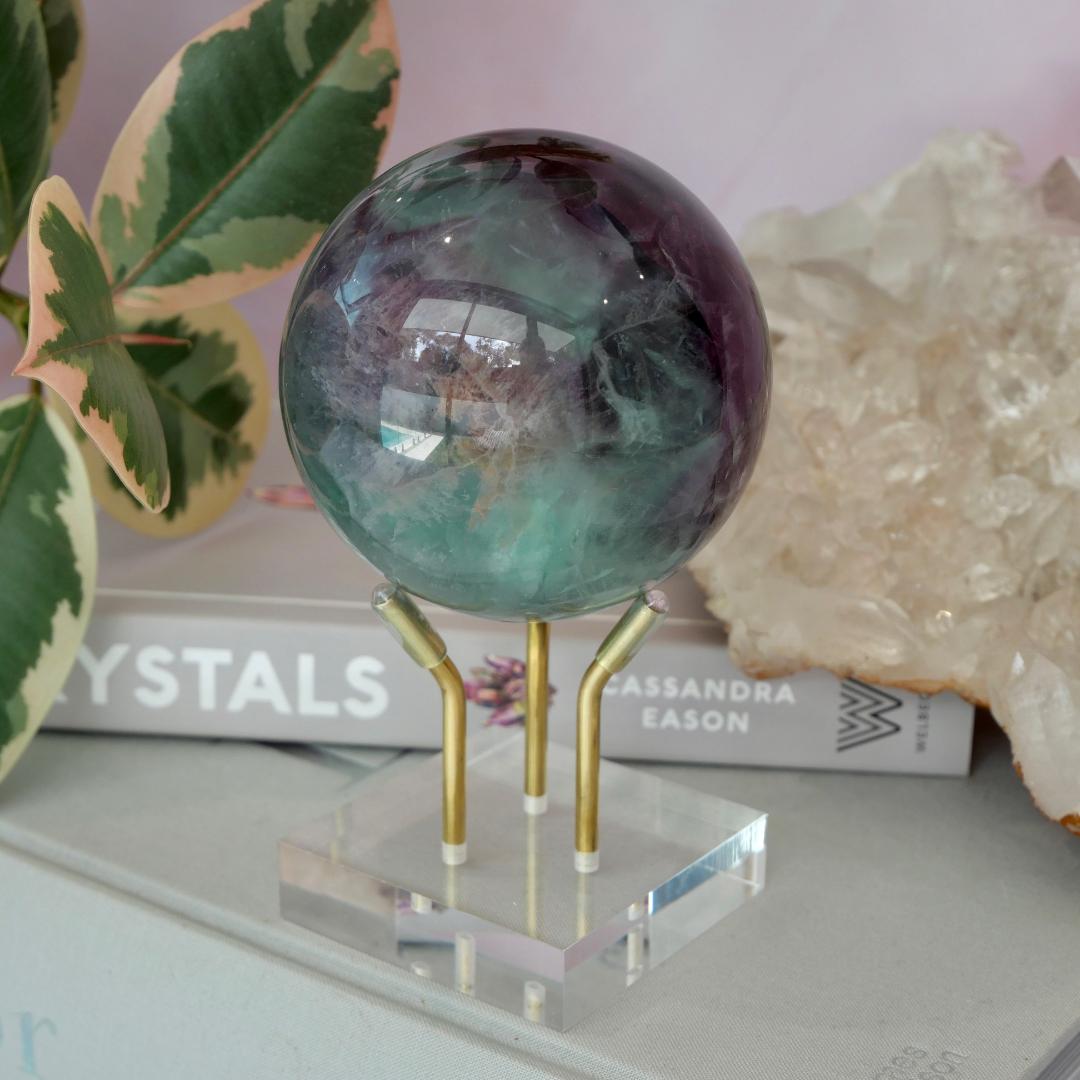 Watermelon Fluorite Sphere No 166