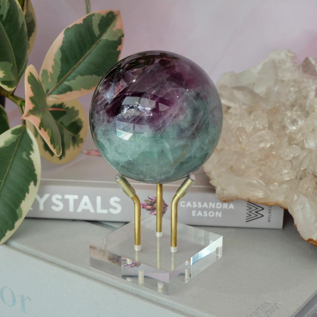 Watermelon Fluorite Sphere No 166