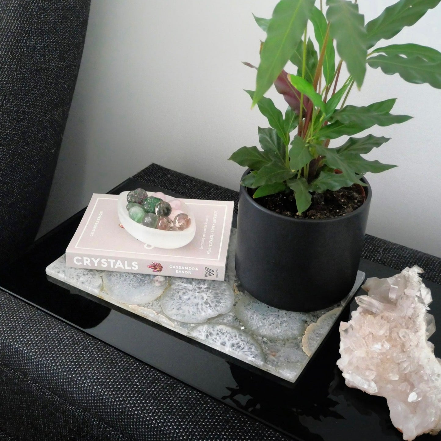 White Agate Rectangle Platter