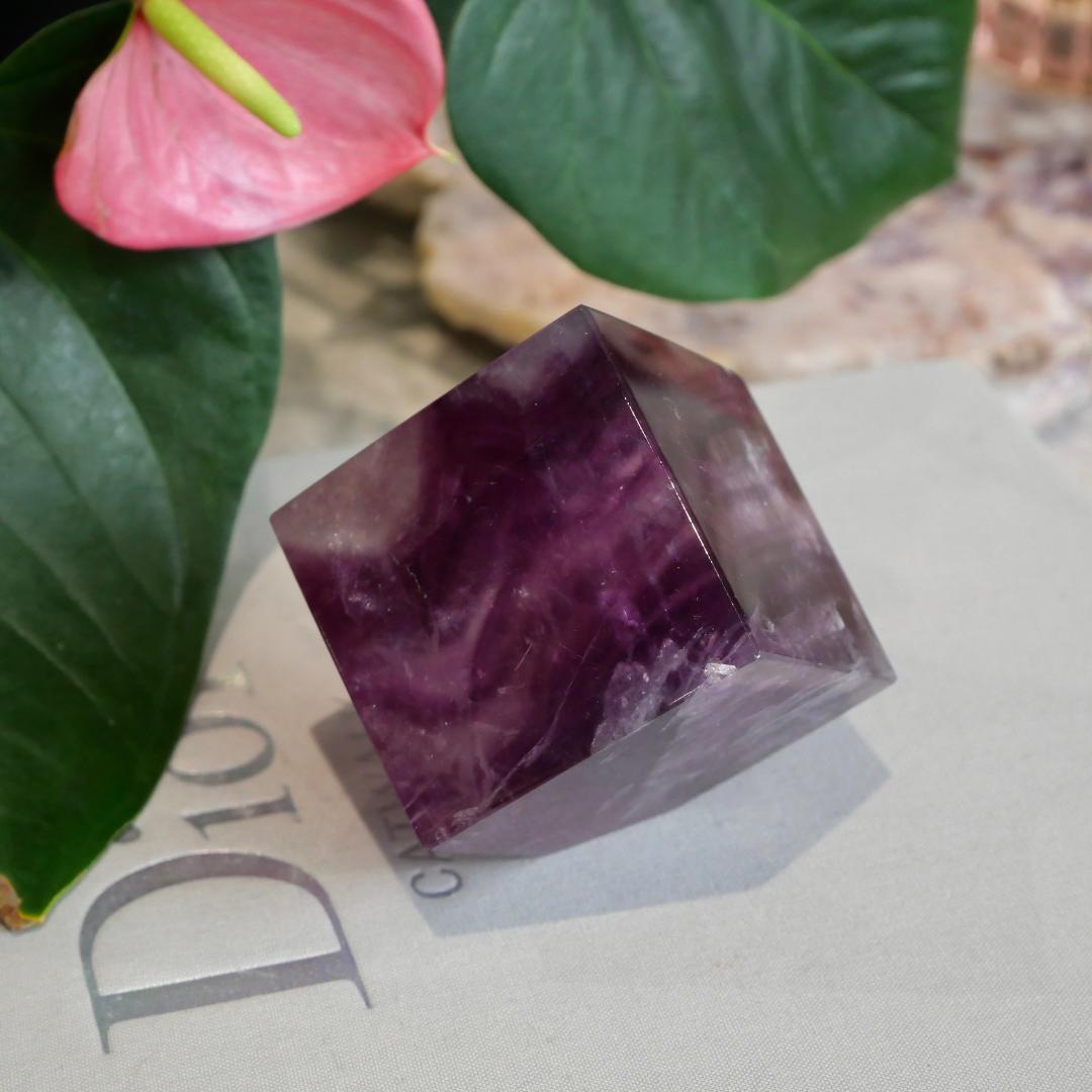 Rainbow Fluorite Cube No 274