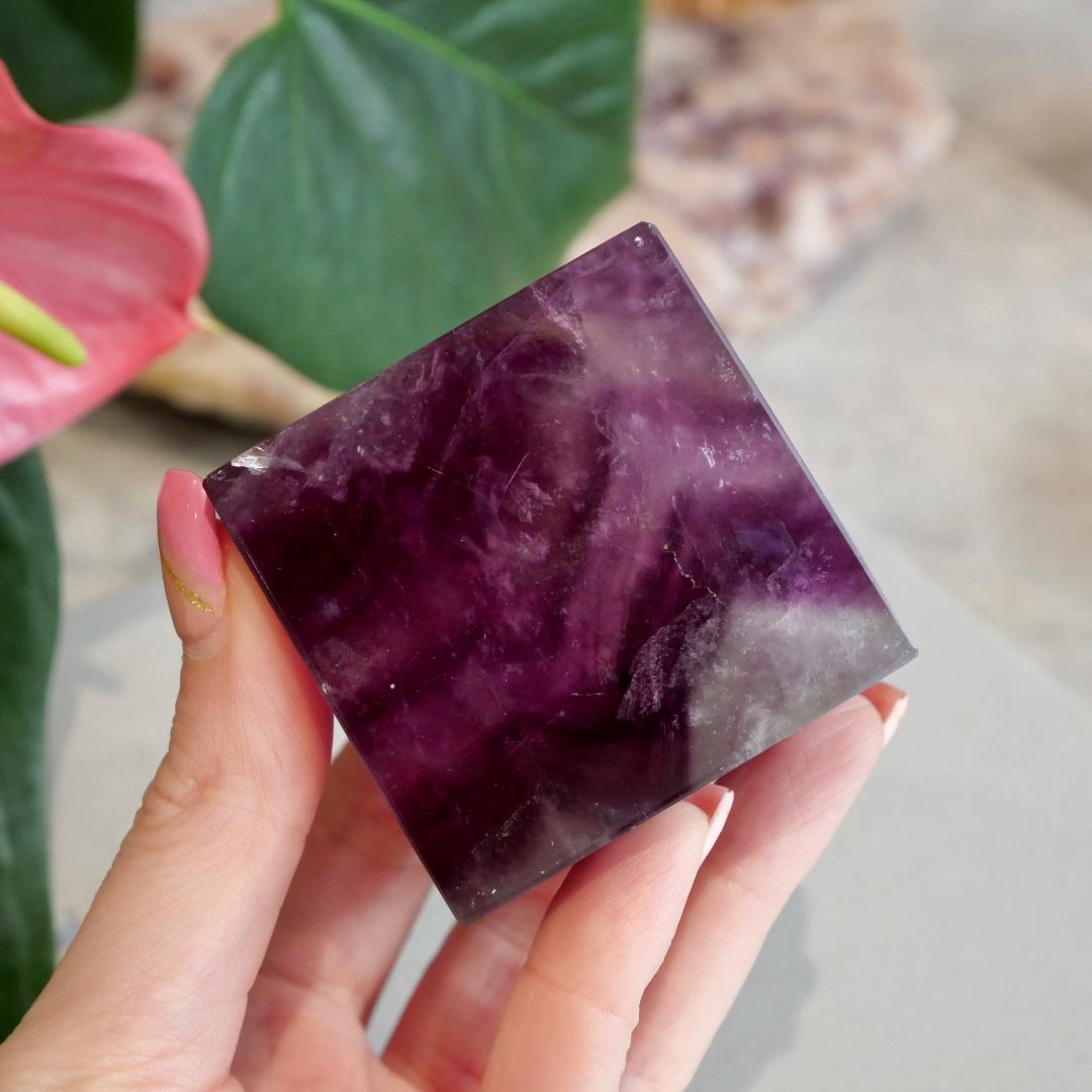 Rainbow Fluorite Cube No 274