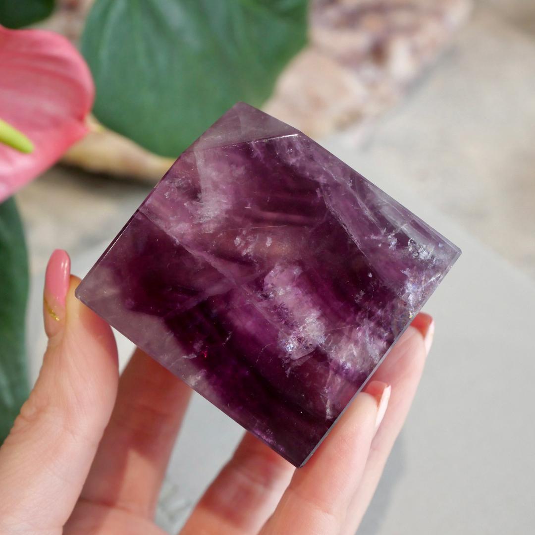 Rainbow Fluorite Cube No 274