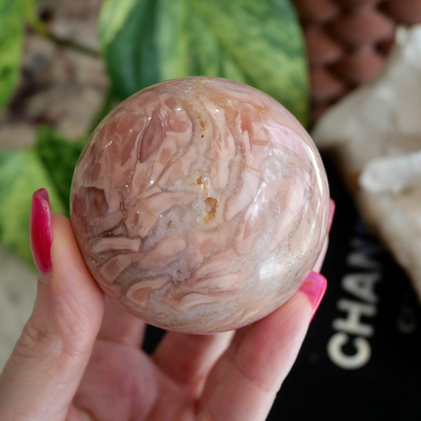 Pink Agate Sphere No 67